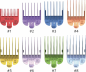 Preview: Wahl 8 farbige Aufsteckkämme Set - Colored Clipper Cutting Guides - #1-8 (3, 6, 10, 13, 16, 19, 22, 25 mm)