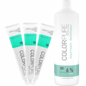 Jojo - ColorPure Cremehaarfarbe + OxyCream Developer - 3x 100 ml + 1x 1000 ml
