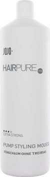 Jojo Hairpure Pump Styling Mousse Extra Strong - Fönschaum ohne Treibgas (Nachfüllflasche) - 1000 ml