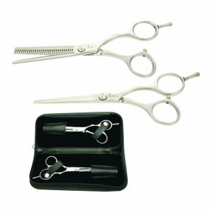 Kansai Scherenset "Beginner" - Haarschneideschere (5,5") + Modellierschere (5,75", 35 Zähne)