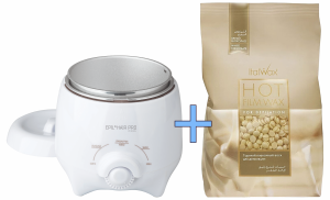 Sibel - Épil’Hair pro - Mini wax heater + ItalWax Hot Film Wax - White Chocolate - Epilation Wax (1000 g)