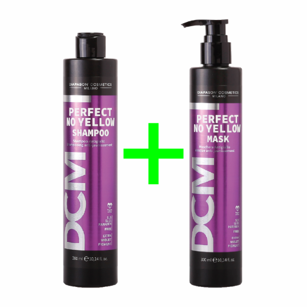 DCM Perfect No Yellow Shampoo + Mask - Anti-Gelb-Shampoo & Maske - 2x 300 ml