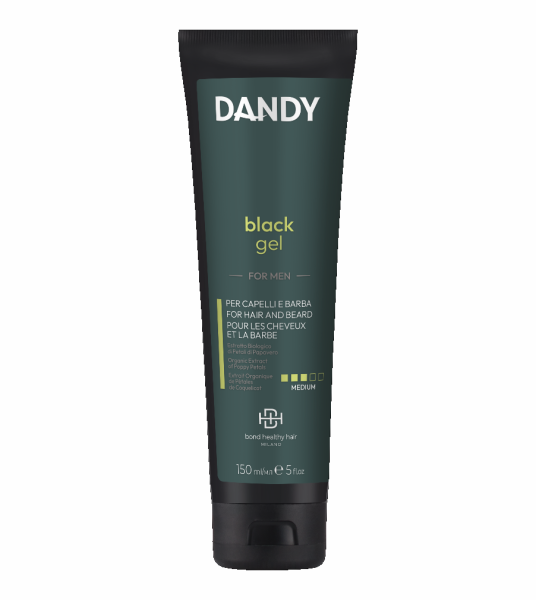 Dandy Black Gel - Färbendes Haar- & Bartgel Schwarz - 150 ml
