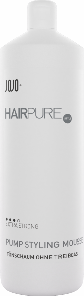 Jojo Hairpure Pump Styling Mousse Extra Strong - Hair Dryer Foam without Propellant Gas (Refill bottle) - 1000 ml