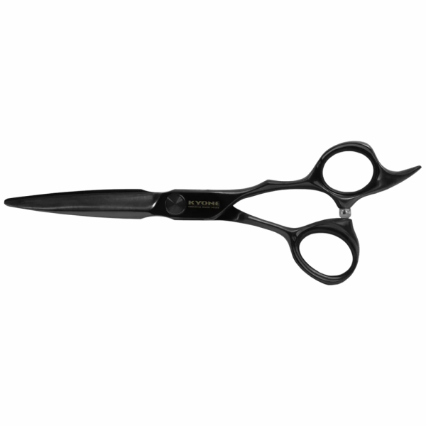 Kyone 810 Black Schneideschere / Haarschere mit matter Oberfläche - 5,7" (Rechtshand-Schere)