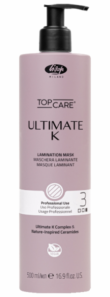 Lisap Ultimate K Lamination Mask - Aftercare for hair straightening #3 - 500 ml